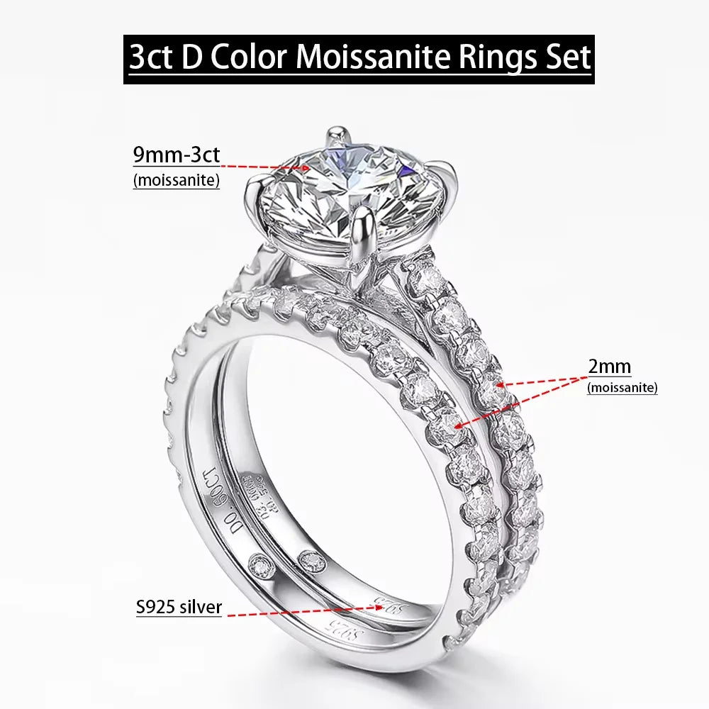 Serenity Moissanite Diamond Ring Set