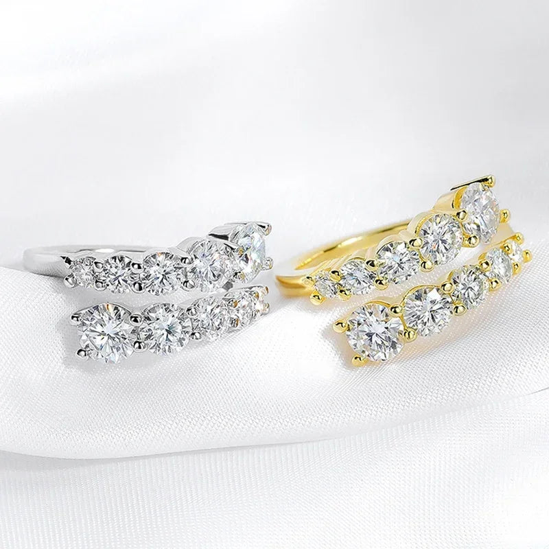 Smyoue Moissanite Wedding Band