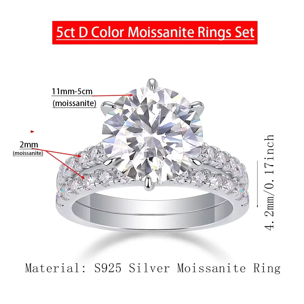 Serenity Moissanite Diamond Ring Set