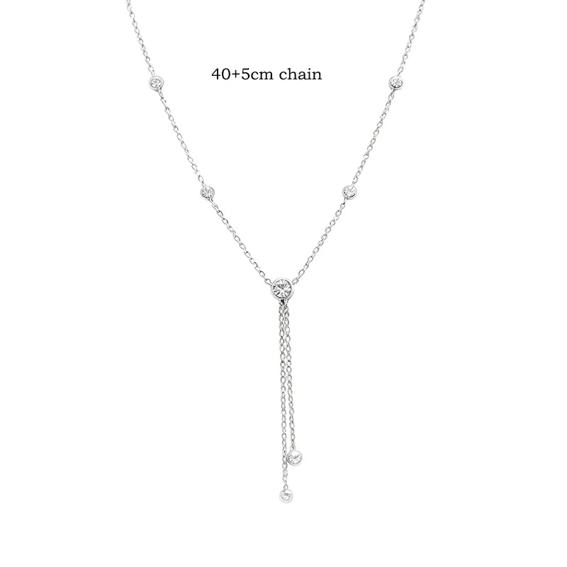Smyoue Bubble Tassel Moissanite Necklace
