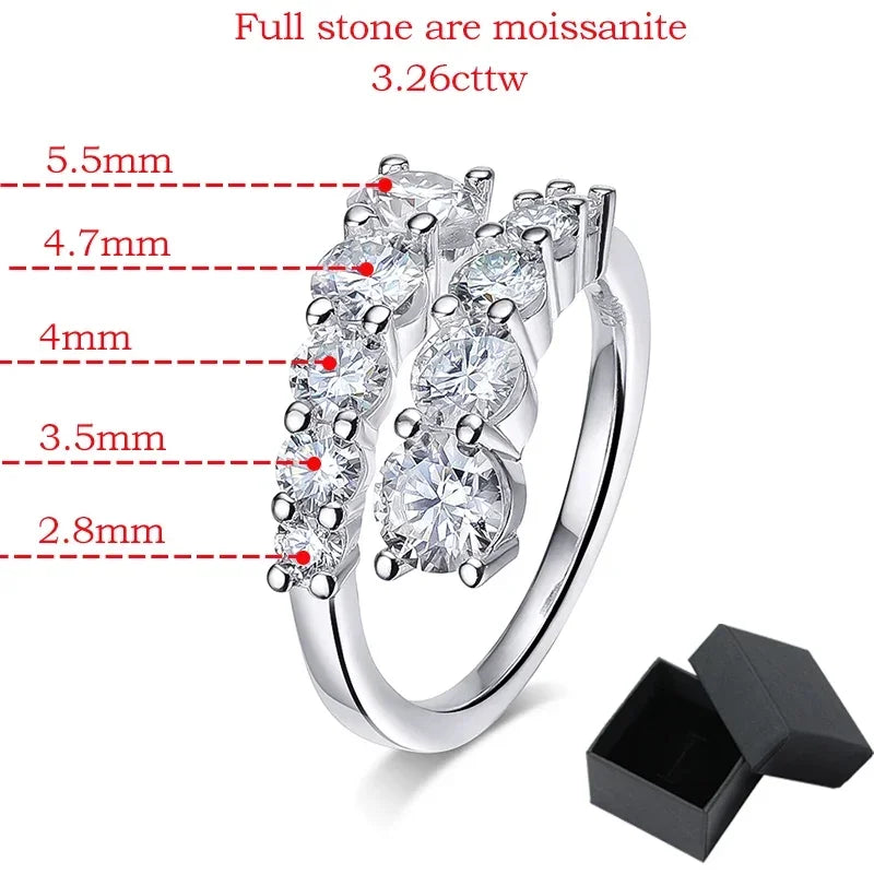 Smyoue Moissanite Wedding Band
