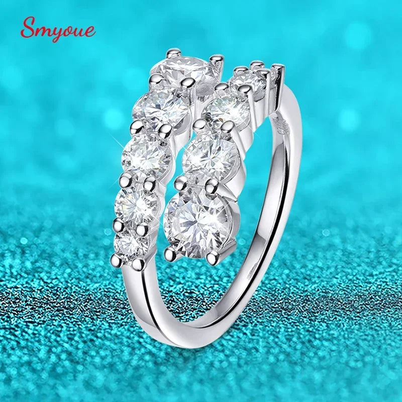 Smyoue Moissanite Wedding Band