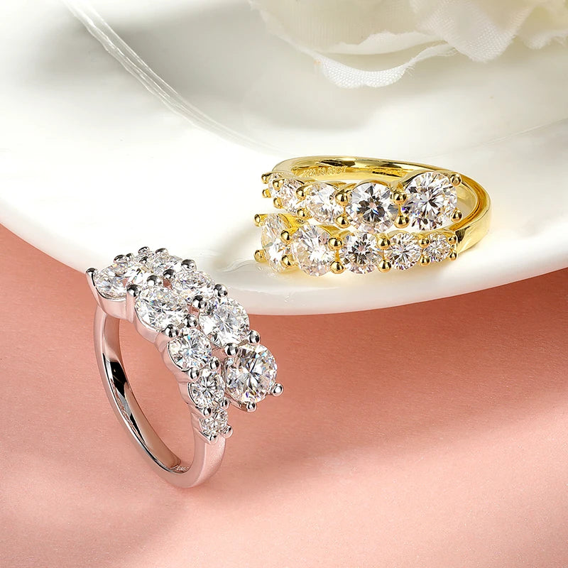 Smyoue Moissanite Wedding Band