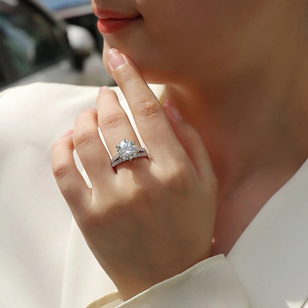 Serenity Moissanite Diamond Ring Set