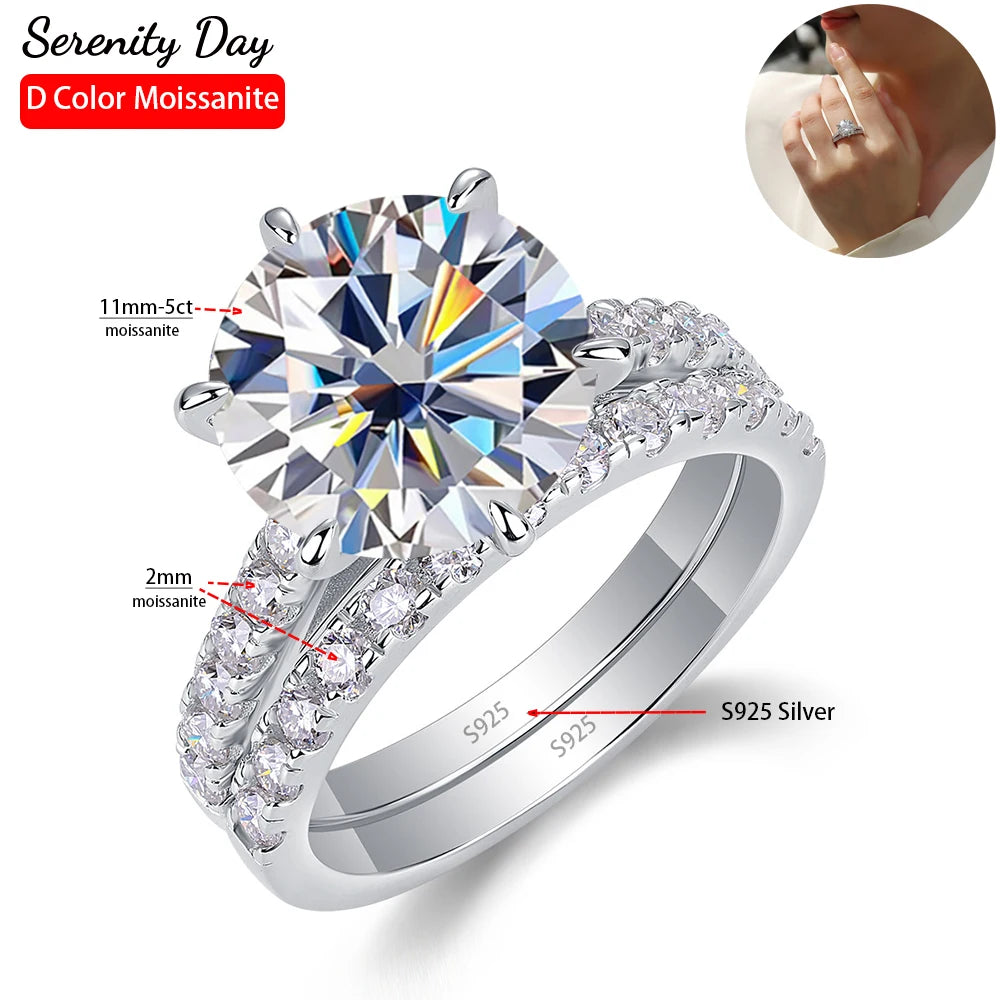 Serenity Moissanite Diamond Ring Set