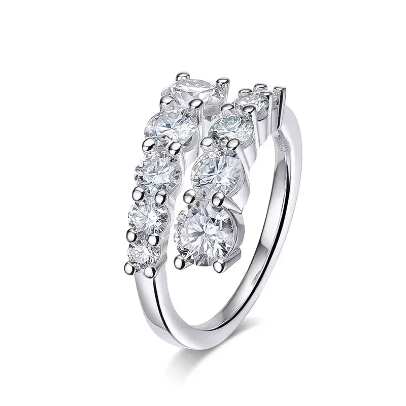Smyoue Moissanite Wedding Band